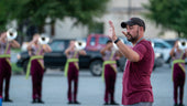 Dr. Ryan J. Williams with the Boston Crusaders hornline
