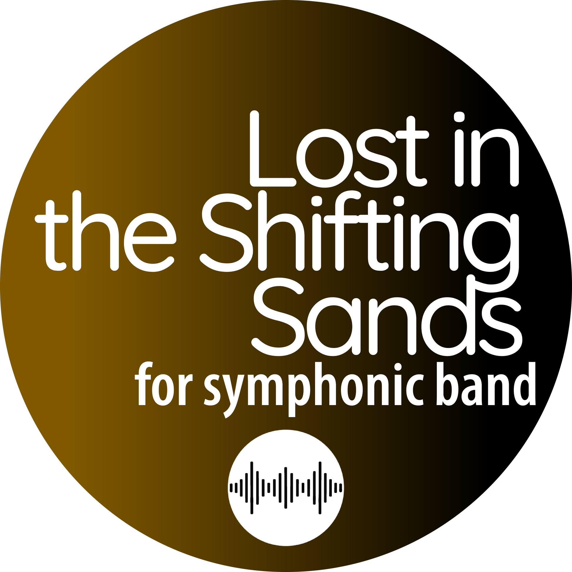 Cover art for "Lost in the Shifting Sands," an original musical composition.