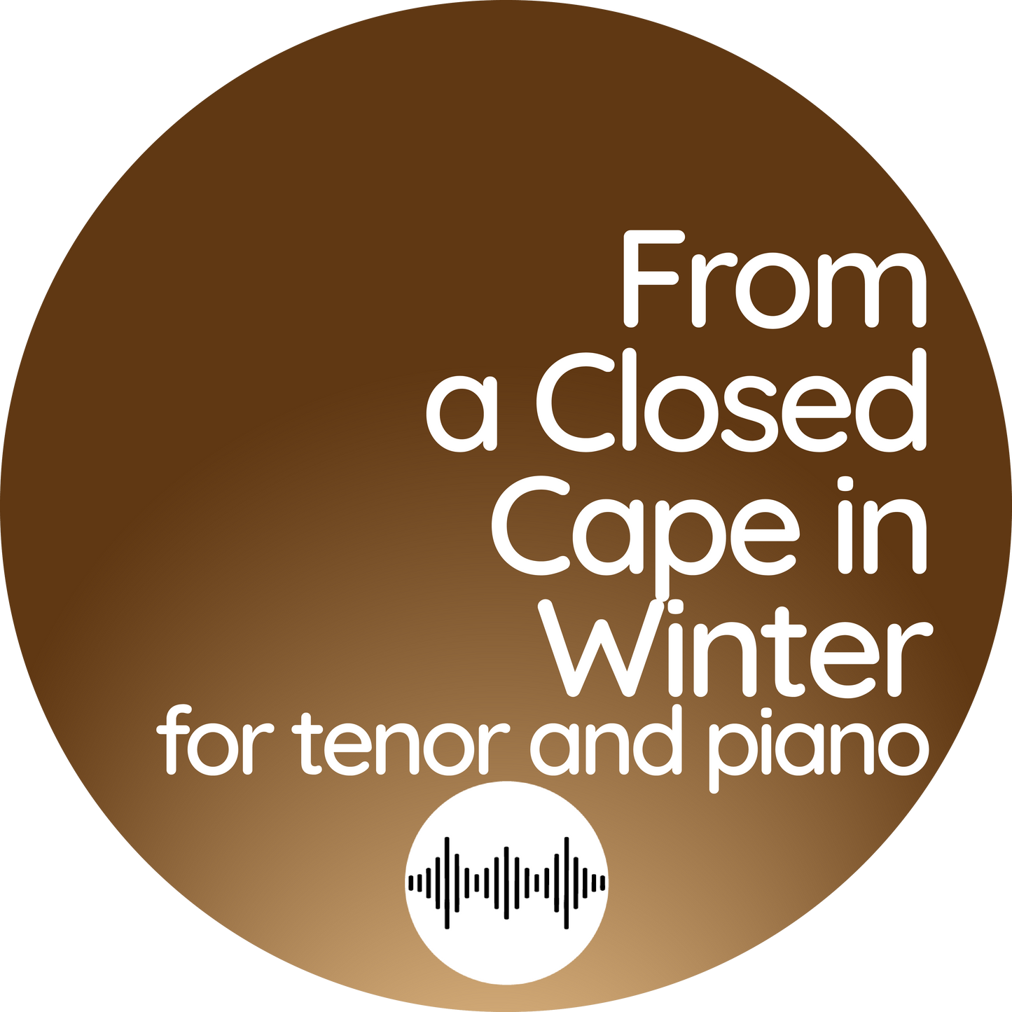 Cover art for "From A Closed Cape in Winter," a song cycle for tenor and piano.