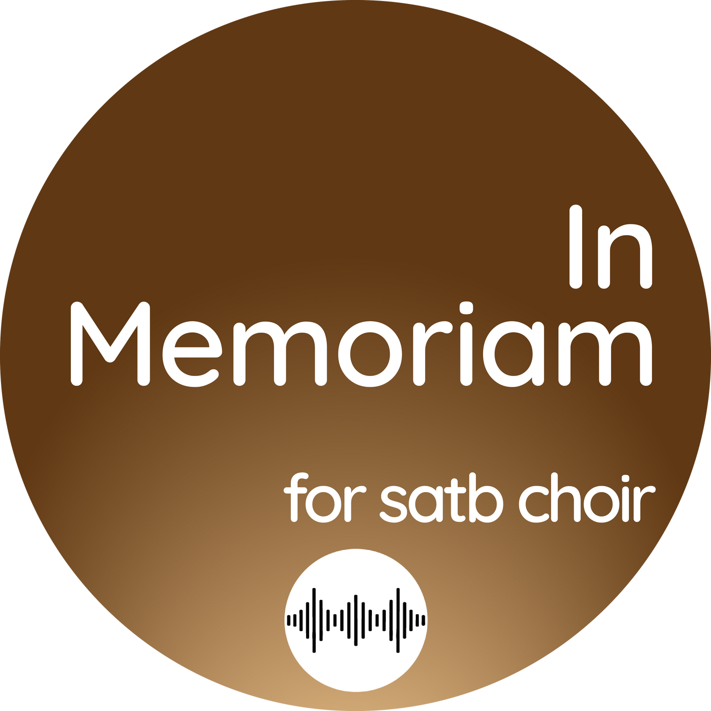 Cover art for "In Memoriam," a choral work for SATB voices.